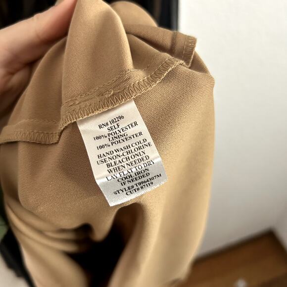 Connected Apparel Womens Black Gold Sleeveless Evening Gown Chiffon Sz 14 NWT - Picture 8 of 13